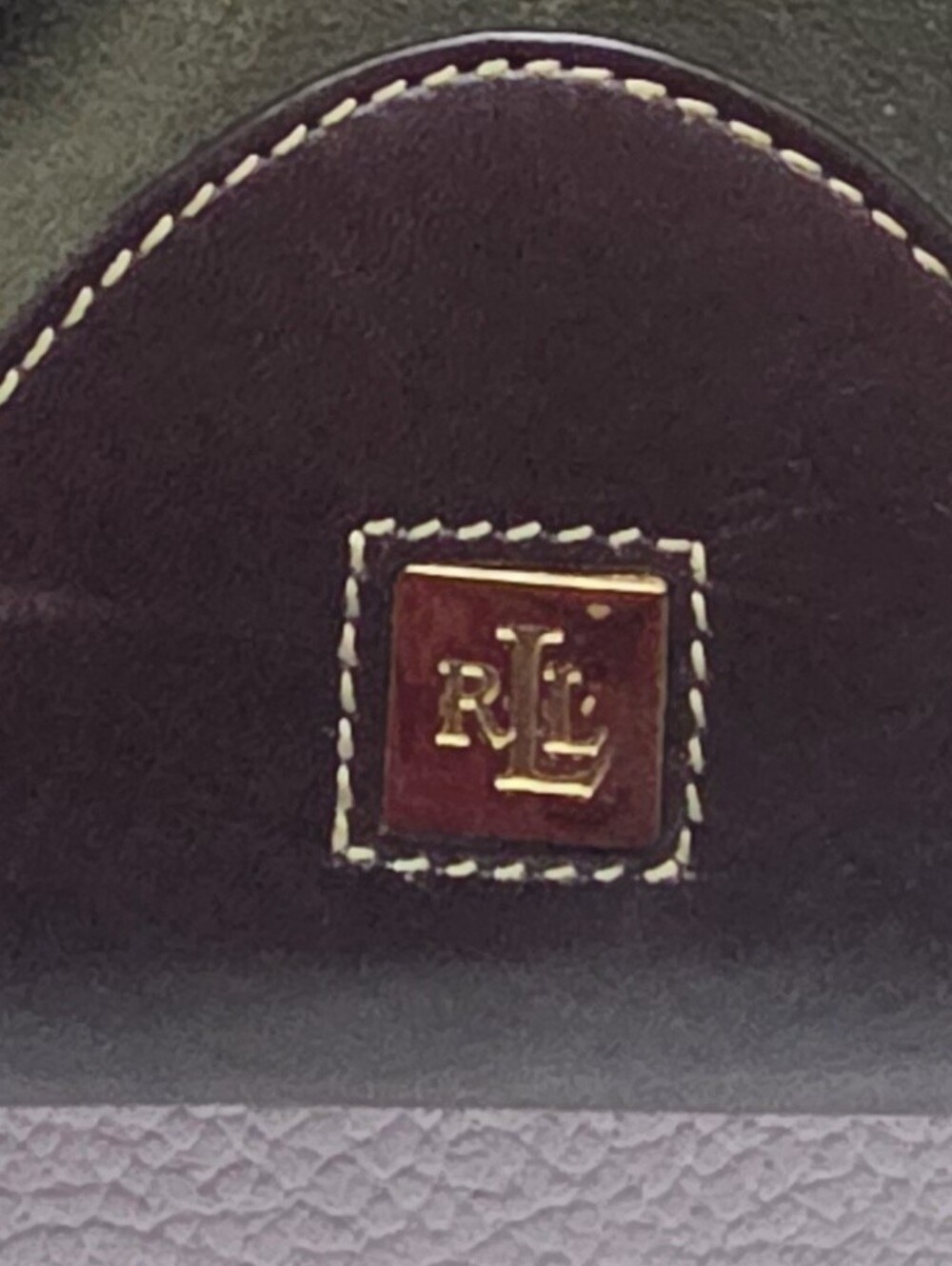 Lauren Ralph Lauren Olive Green Suede Tote with Brown Leather Straps****SALE**** - Picture 11 of 16
